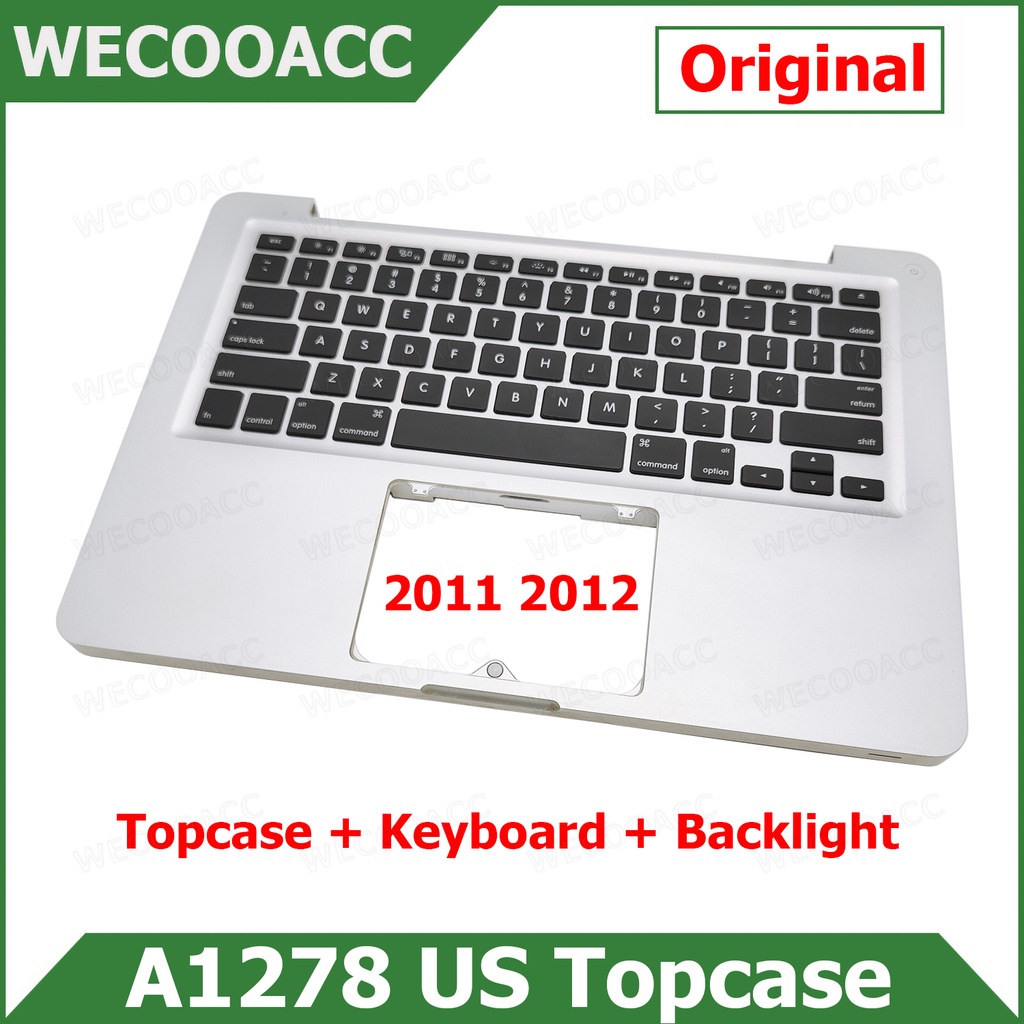 HTC Original Palmrest Top Case with Keyboard Backlight For Macbook Pro 13" A1278 Topcase 2011 2012 U
