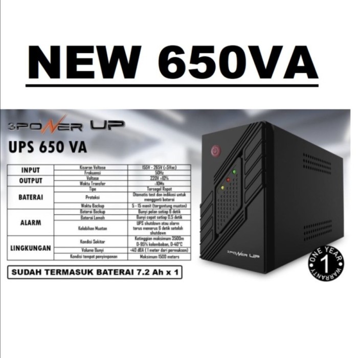 UPS POWER UP 600VA - UPS KOMPUTER - UPS STABILIZER - UPS ALAT LISTRIK