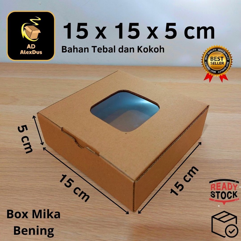 

Kardus Mika 15 x 15 x 5 cm Model Diecut | Kotak Box Dus Hampers Kue Snack Parcel