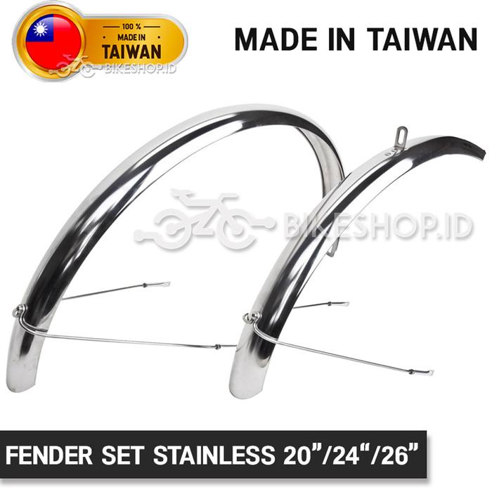 Fender Selebor Spakbor 26" 24" 20" Sepeda MTB Mini CTB Warna Stainless Taiwan High Quality