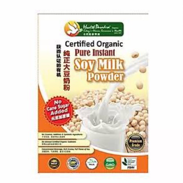 

Health Paradise Organic Soy Milk Powder No Sugar 500g