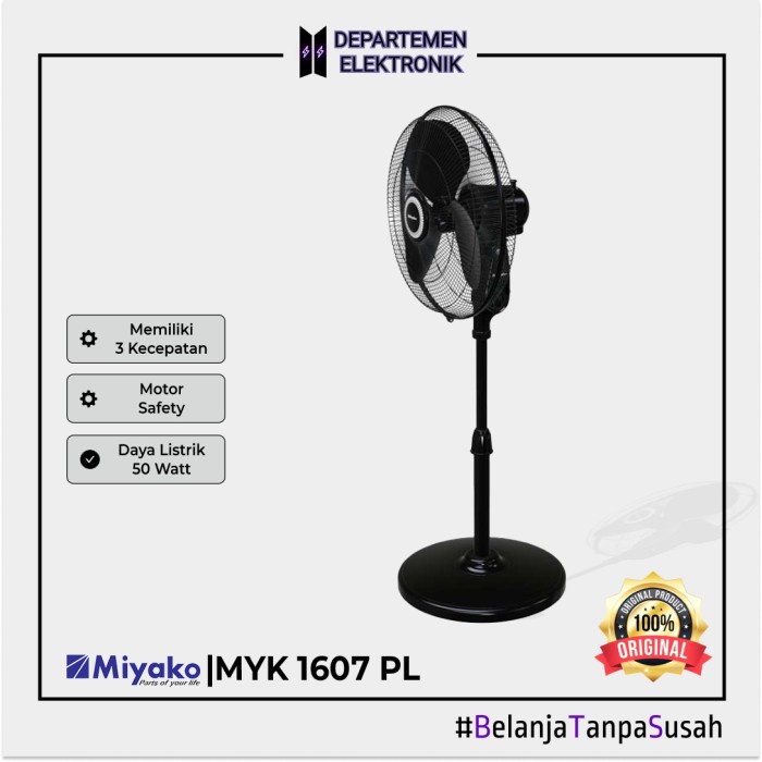 Kipas Angin MIYAKO KAS 1607 PL - 16 inch / Standfan Miyako KAS 1607 PL