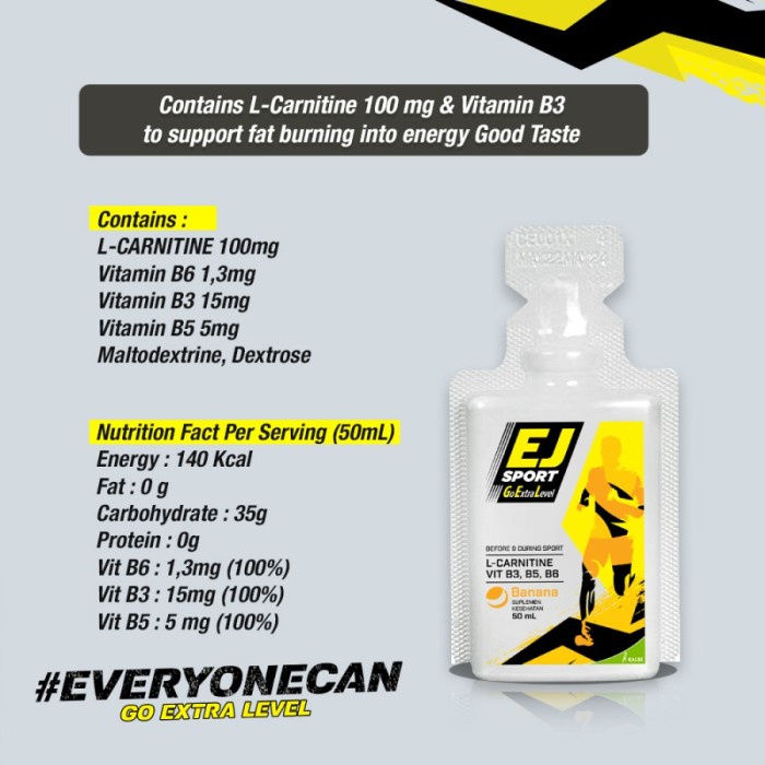Sport Gel ExtraJoss GU Energy EJ Olahraga Supplement Sepeda Lari Gowes