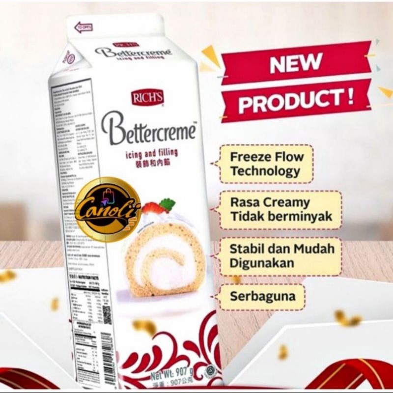 

HJ rich's bettercreme 907gr / richs icing filling 907 gr / rich