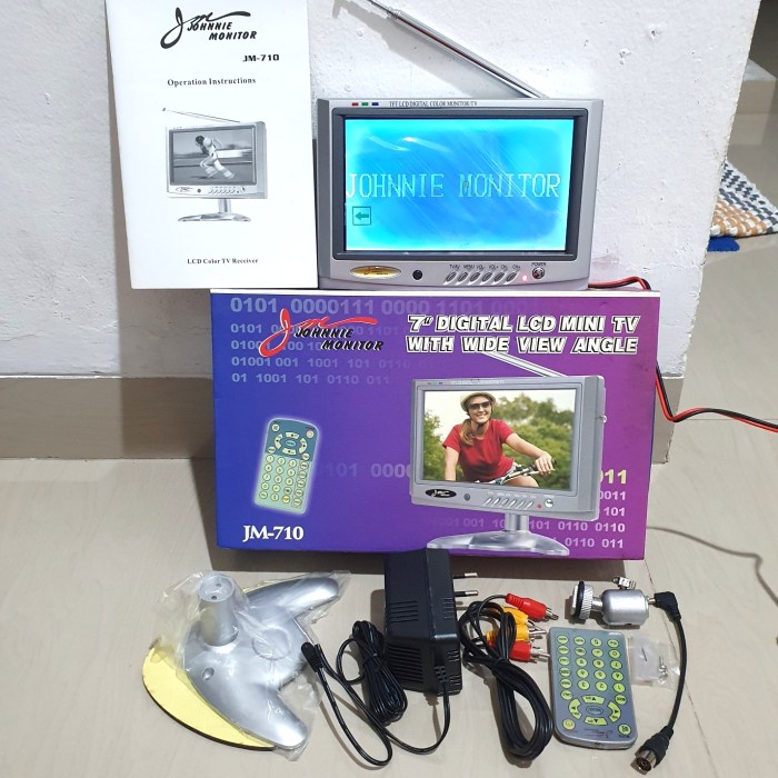 LCD MINI TV 7"DIGITAL WITH WIDE ANGLE JM710 CAR/HOME (GANTI LCD)