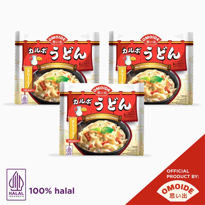 

Promo Terbatas Paket Isi 3 - Omoide Carbonara Udon Aman