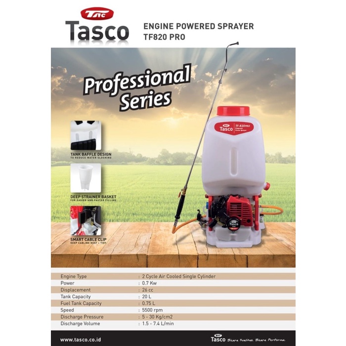 SPRAYER TASCO TF 820 PRO / MESIN SEMPROT HAMA TASCO TF 820 PRO