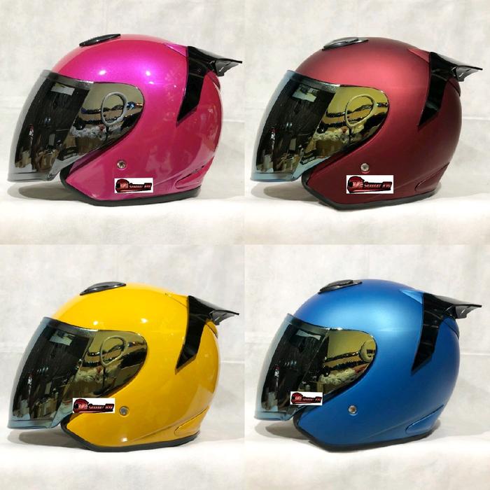 Helm Motor Centro Single Visor Original SNI Paket Ganteng Helm Premium Cewek Cowok Dewasa