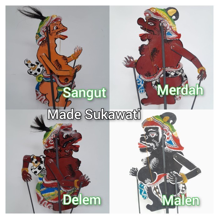 *TOP* KERAJINAN WAYANG KULIT BALI TOKOH MALEN MERDAH DELEM SANGUT