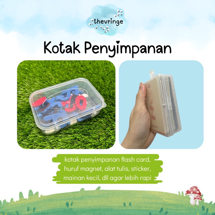 Ready Kotak Flashcard Box Kosong Penyimpanan Flash Card Original