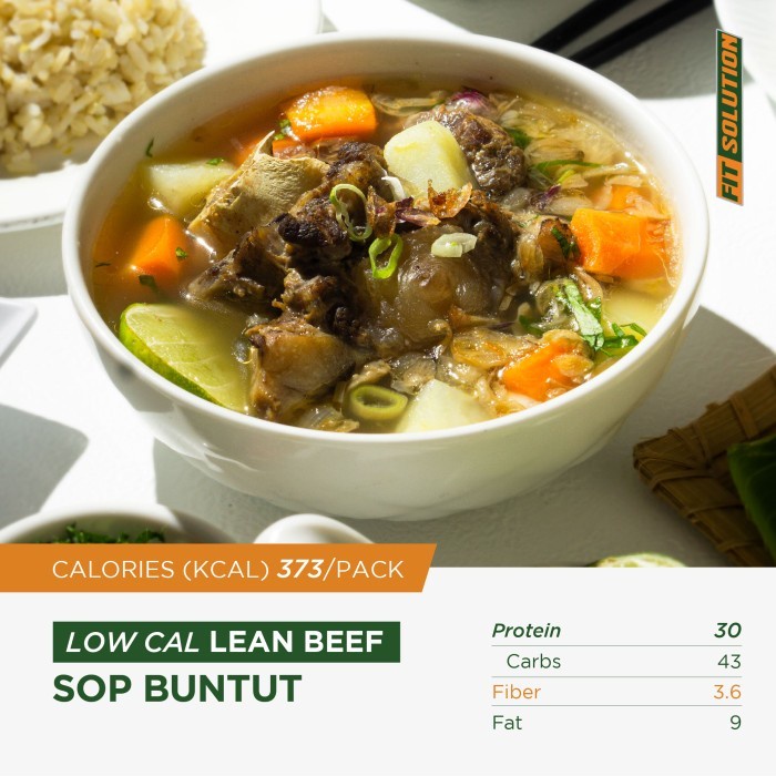 

(Good) LOW CAL Lean Beef Sop Buntut. Hi Protein Diet Prep Meal Catering