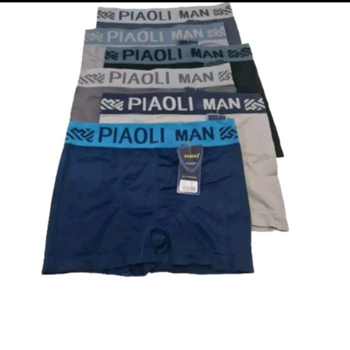 terbaru  isi 3 pcs celana dalam pria boxer piaoli pl 6 cd pria slemlees-men underwear ready
