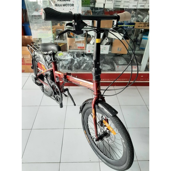 SEPEDA LIPAT / SELI / FOLDING 20 INCH GENIO F371 DISCBRAKE TERMURAH