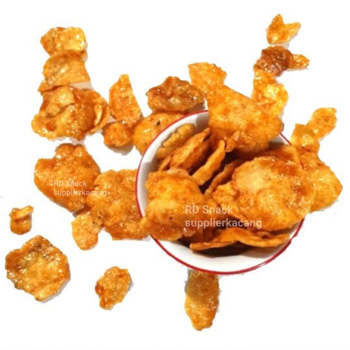 

500Gram (1/2Kg) Keripik Emping Pedas Manis Utuh Mekar Tipis ( Balado )