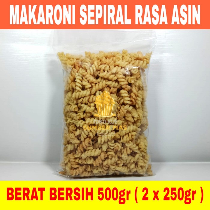 

Makaroni Spiral Rasa Pedes Berat Bersih 500 Gr