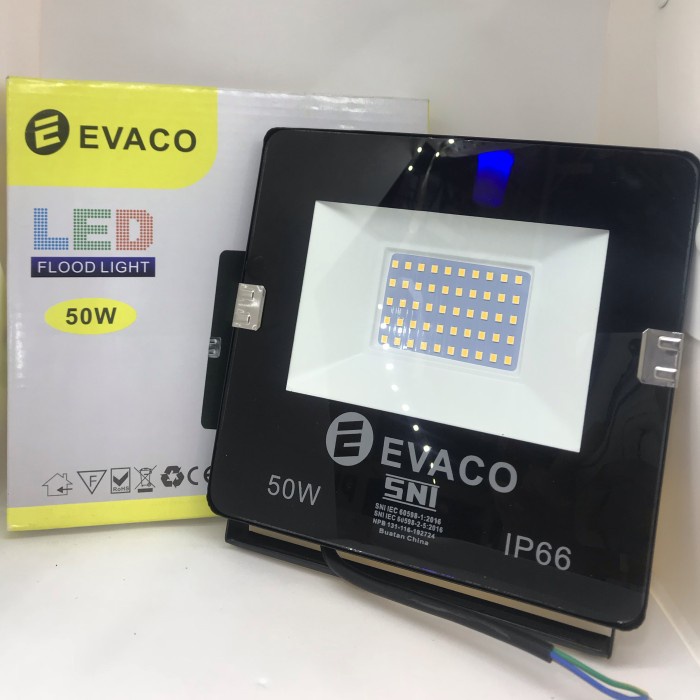 Lampu Sorot Led / Tembak 50 Watt 50W 50Watt Evaco Ip66