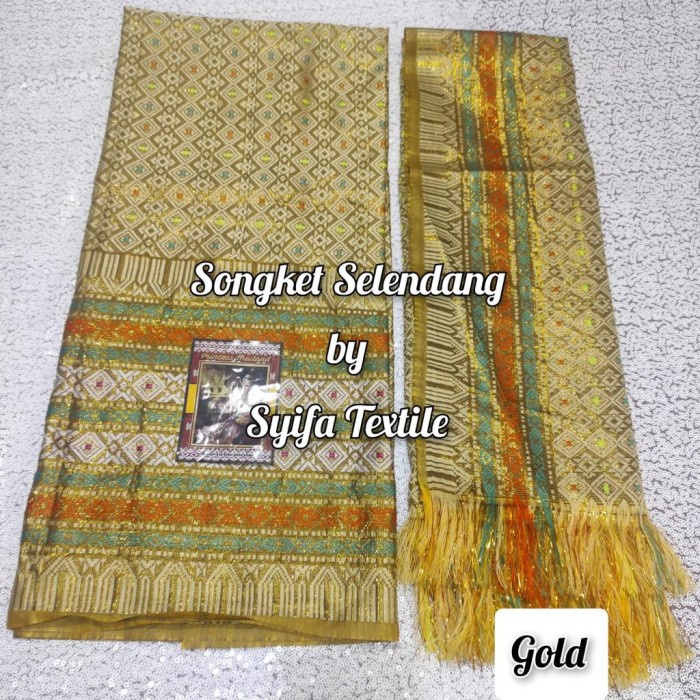 Terbaru New Kain Songket Thailand. Kain Songket+Selendang Original