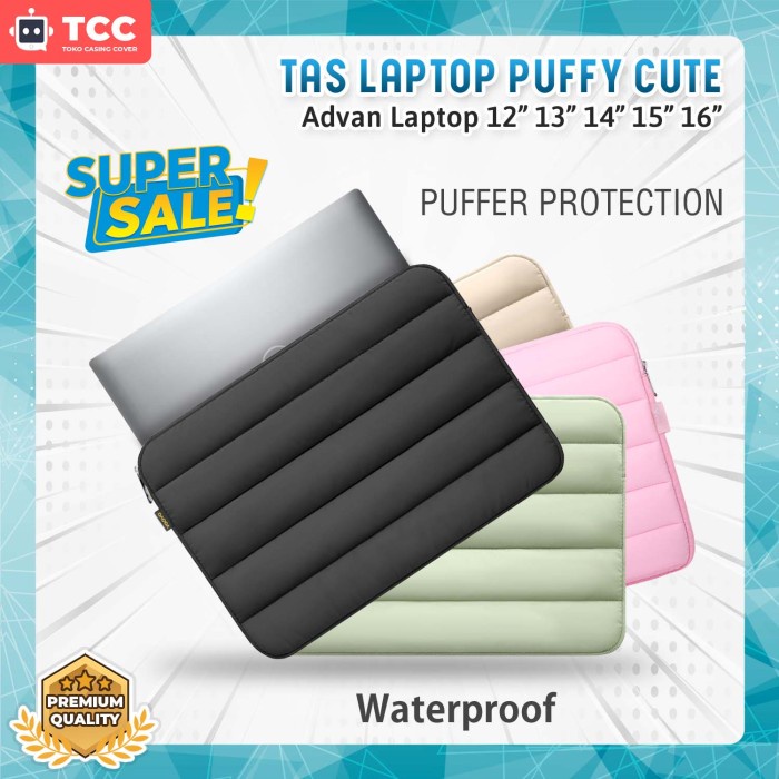 Jt Top Tas Puffy Advan Laptop Soulmate Workplus 360 Sleeve Bag Cute Anti Air