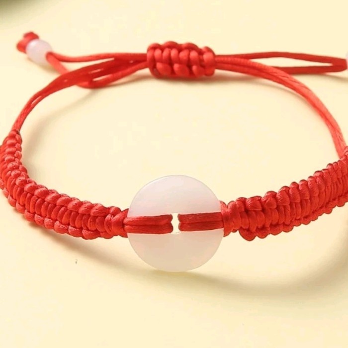 (Good) GELANG TALI MERAH KEBERUNTUNGAN POLOS