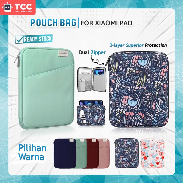 Jt Top Tas Tablet Xiaomi Pad 5 Polos Motif Sleeve Sarung Case Pouch Pocket