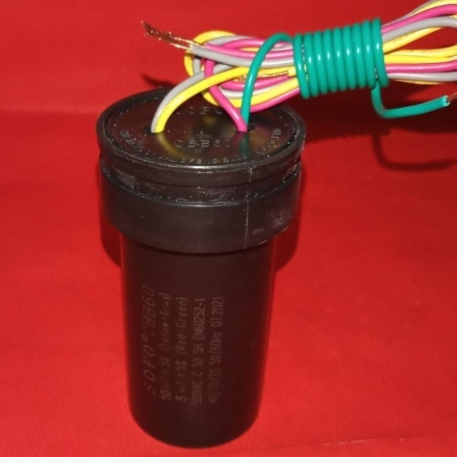 KAPASITOR CAPASITOR DOUBLE MESIN CUCI THOSIBA DENPOO CBB60 10+5 MF