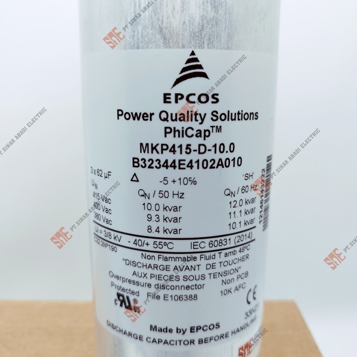 CAPASITOR KAPASITOR AC 10 / 15 / 20 / 25 KVAR / EPCOS MKP 415