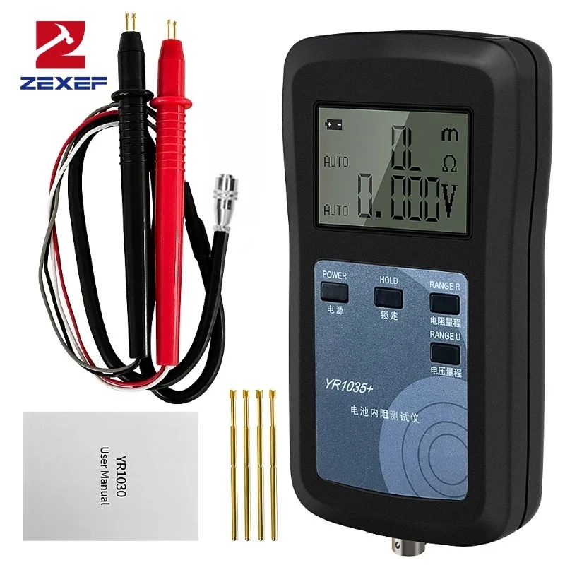 ZEXEF 4 Wire YR1030+/YR1035+ High Precision Fast Lithium Battery Internal Resistance Tester 100V Bat