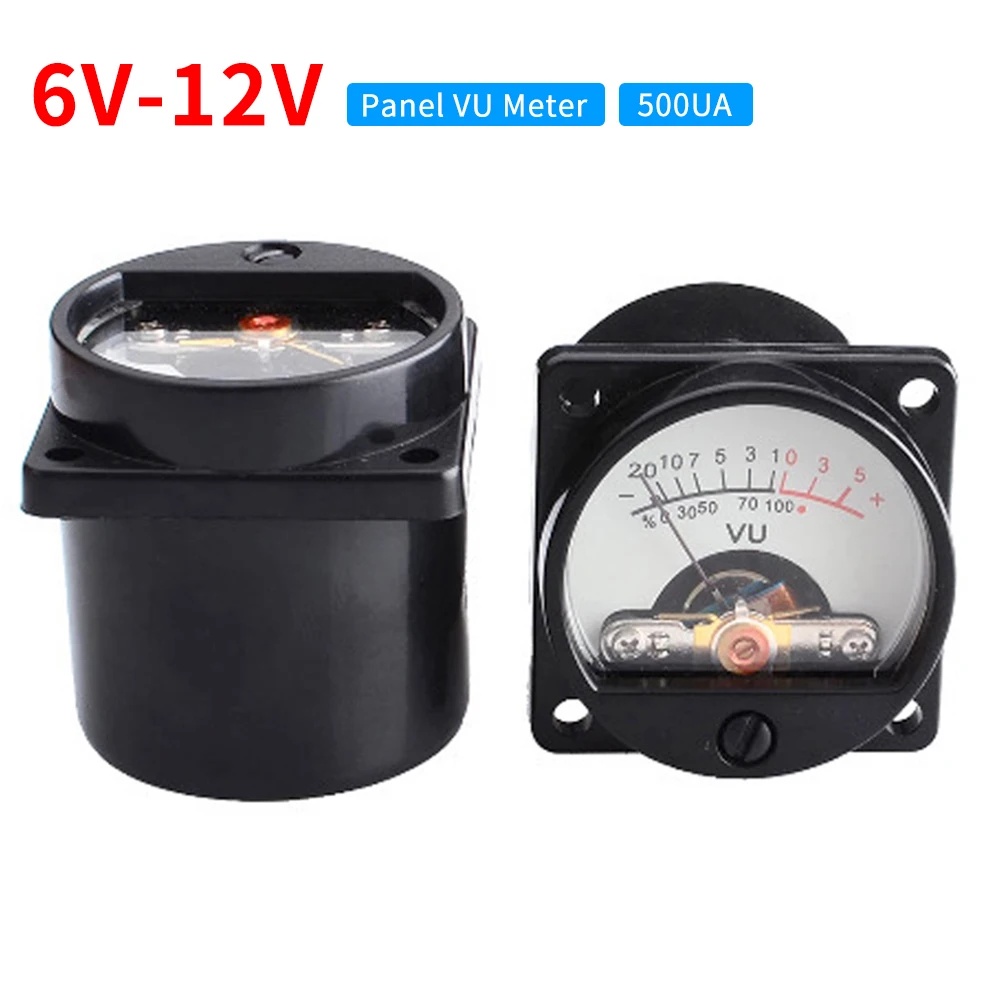500UA Panel VU Meter Warm Back Light Recording VU Panel Meter VU Meter Audio Level Amp Meter