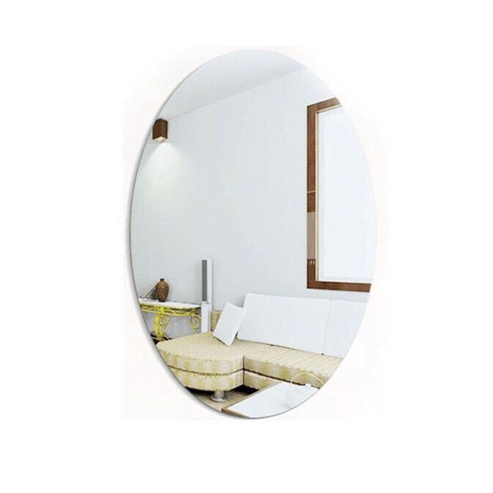 Mirror Wall Sticker Oval/Square 3D Acrylic Mirror Wall Sticker Self Adhesive Waterproof
