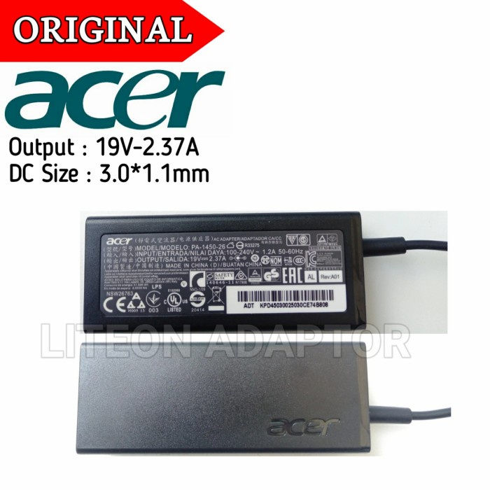 ADAPTOR CHARGER LAPTOPNOTEBOOK ACER ASPIRE 3 A314-35 A314-35S