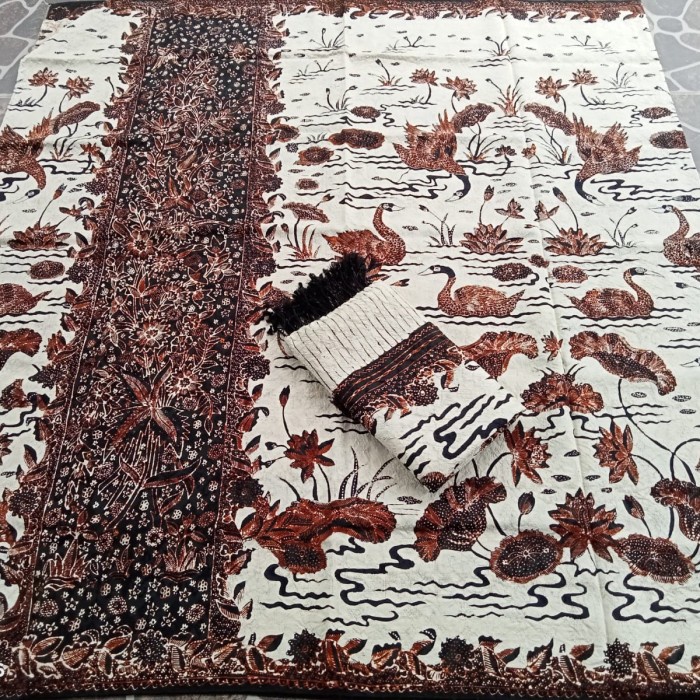 Terbaru Kain Batik Set Sarung Selendang Batik Fariza Cirebon Sutra Atbm Baron1 Termurah