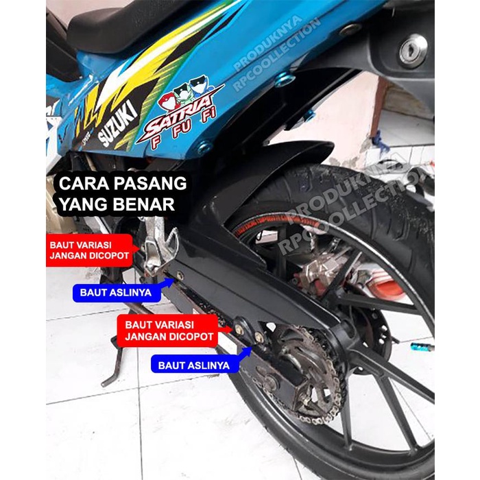 Spakbor Kolong SATRIA F FU FI Karya Anak Bangsa Satria Karbu Injeksi Custom Hugger Aksesoris