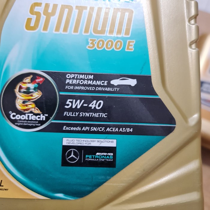 Oil Petronas Syntium 3000 E SAE 5W-40 FULL SYNTHETIC ORI AMG PETRONAS