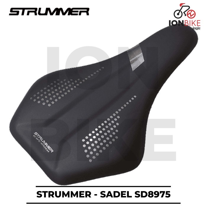 Sadel Strummer SD8975 Slim Gel Empuk 8975 Flat Short Nose Tipis Nyaman Saddle Sepeda MTB Gunung