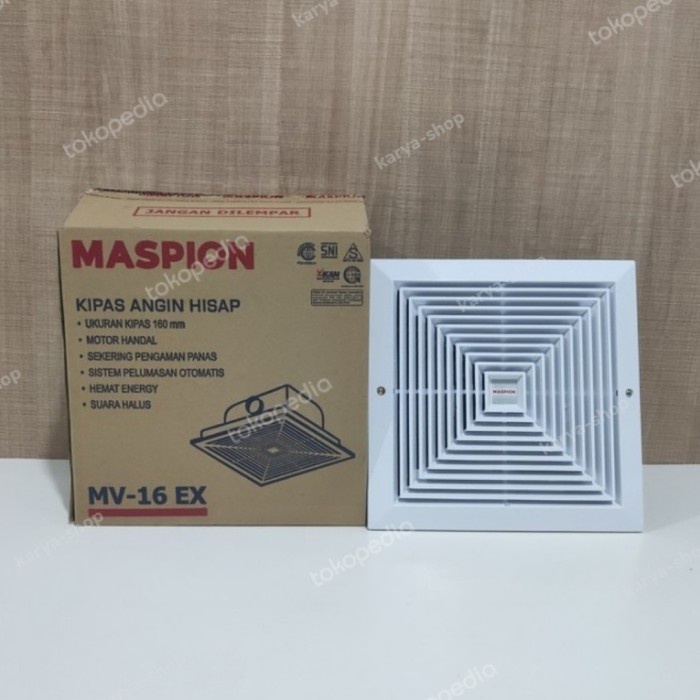 exhaust fan plafon maspion plafon MV 16 EX 10 inch cerobong
