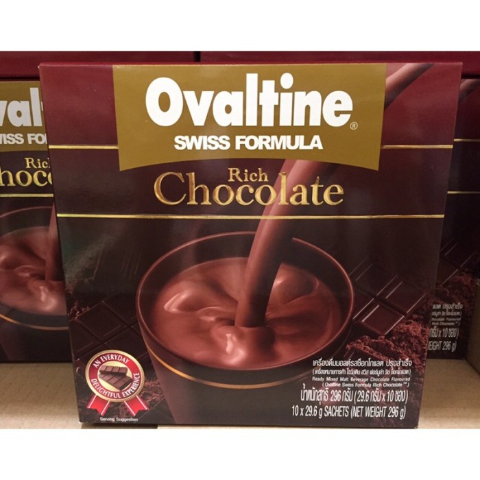 

Ovaltine Swiss Formula Rich Chocolate Malt Drink Mixed 10 X 29,6 Gram