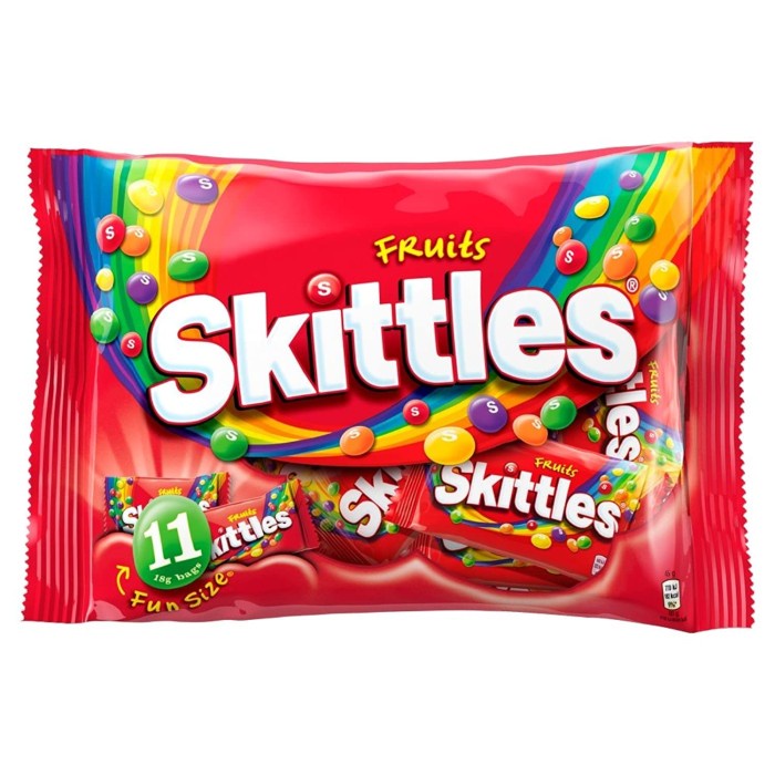

Skittles Fruits 11 Minis Bags Fruity Candy 198 Gram