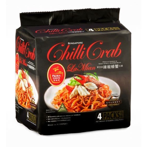 

Prima Taste Singapore Chili Crab Flavoured Lamian La Mian 5 X 160 Gram