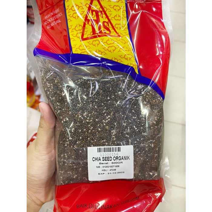 

Organic Black Chia Seeds Super Quality / Chia Seed Hitam 500 Gram
