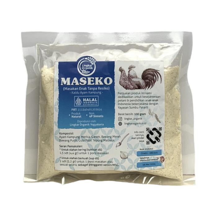 

LINGKAR ORGANIK Maseko Kaldu Mpasi Sehat Non Msg 100gr Bumbu Kaldu Ayam , Sapi dan Jamur dengan