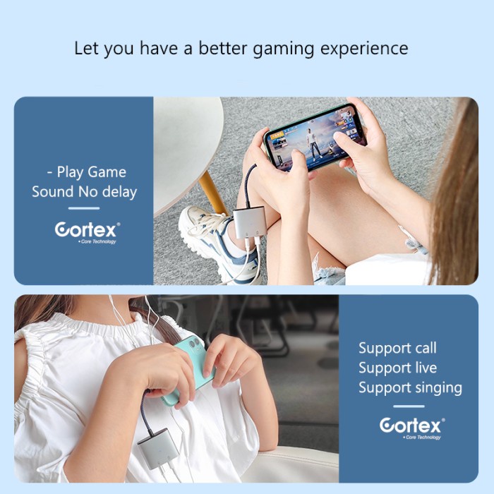 Cortex Splitter Iphone 2In1 Lightning To Jack Converter Original Ic