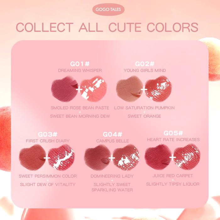 [Bpom]Gogo Tales Lippods Lipstik Cloud Sense Dual Colour Lipcream Lip Matte Velvet Lipstick Lip Tint