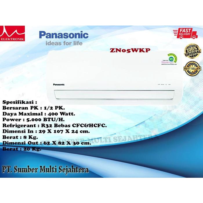 AC PANASONIC 1/2PK CU-ZN5WKP/ AC PANASONIC 1/2PK/ AC PANASONIC