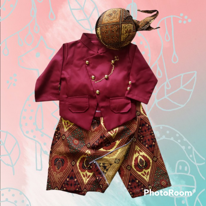 Hot Sale Setelan Beskap Bayi Dan Anak- Beskap Newborn Surjan & Blangkon High Quality