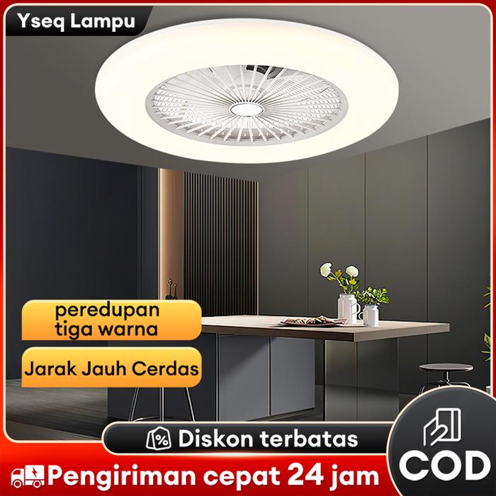 lampu kipas Lampu Kipas Angin Plafon Multifungsi Dengan Beberapa kecepatan angin Kebisingan rendah