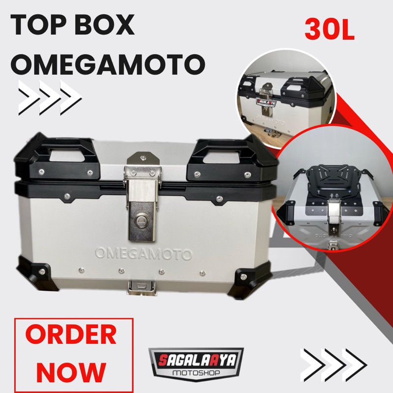 Top Box Alumunium Pannier 30L OMEGAMOTO 30 Liter OMEGA Import