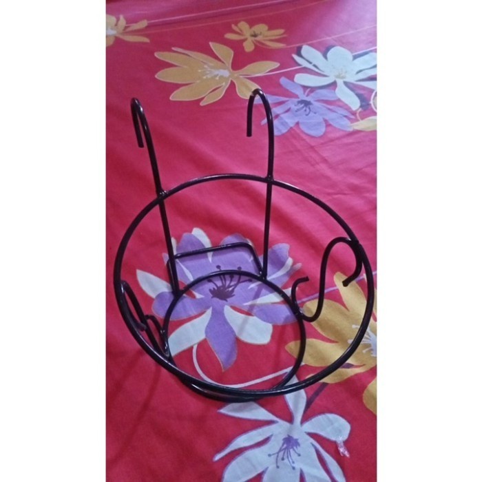 Rak Pot Bunga Gantung Pagar balkon S /Rak Gantungan Besi Pot Pagar