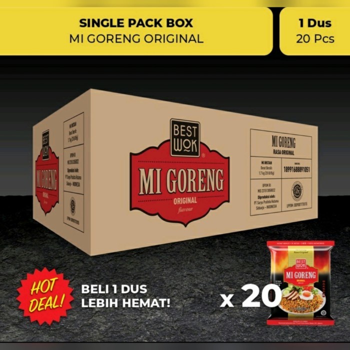 

(BestSeller) BEST WOK mie goreng original 1 dus isi 20pcs
