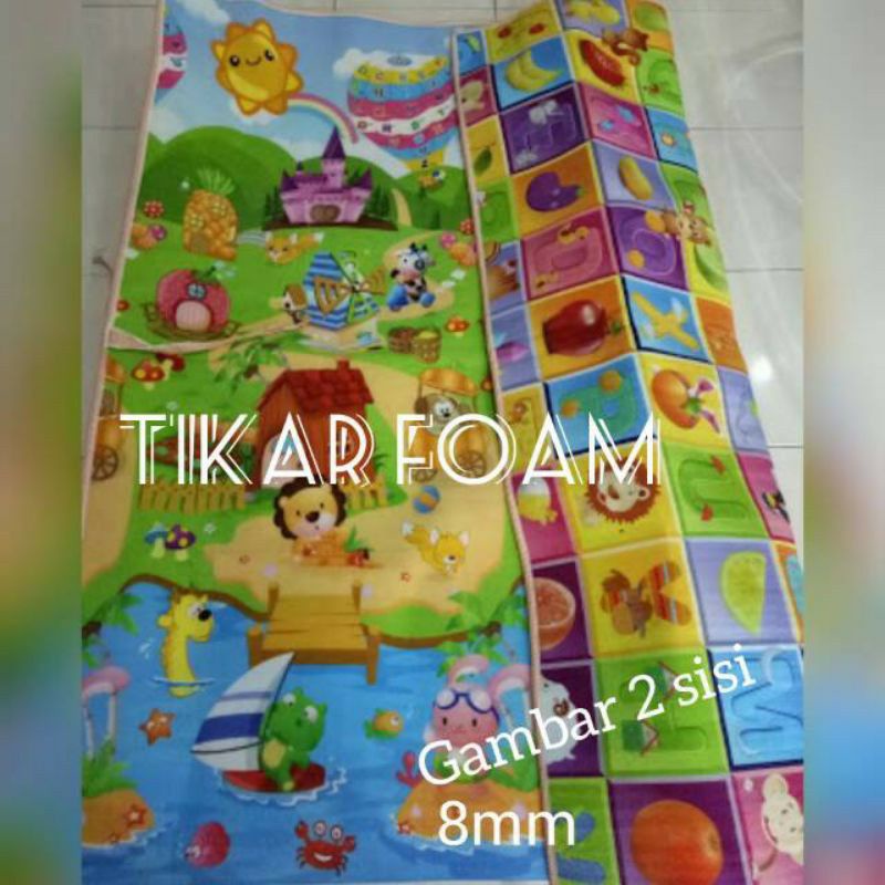 Karpet SponTikar Eva Foam Motif 2 Sisi Bolak Balik