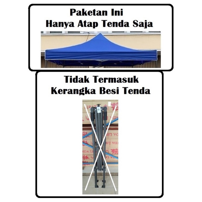 Terpal Atap Tenda Lipat 1.5x1.5 Anti Panas